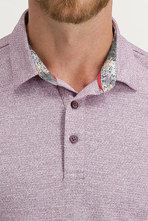 Açık Bordo Polo Yaka Slim Fit Dar Kesim Tişört