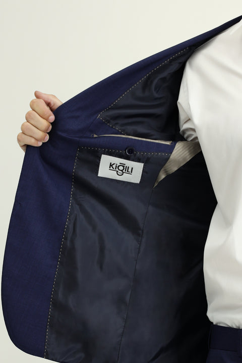 Orta Lacivert 6 Drop Regular Fit Standart Kesim Takım Elbise