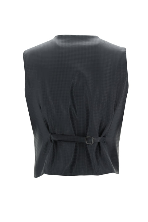 Black 7 Drop Slim Fit Narrow Cut Shawl Collar Vest Tuxedo & Groom Suit