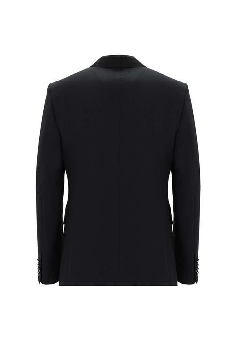 Black 7 Drop Slim Fit Narrow Cut Shawl Collar Vest Tuxedo & Groom Suit