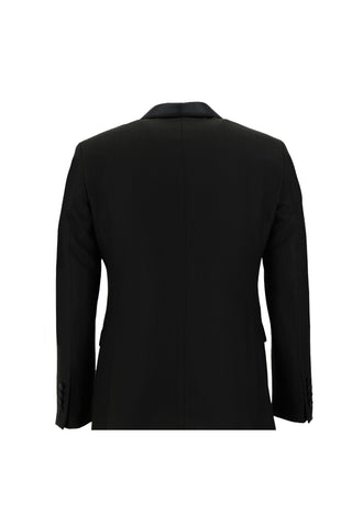 Siyah 7 Drop Slim Fit Dar Kesim Şal Yaka Smokin & Damatlık