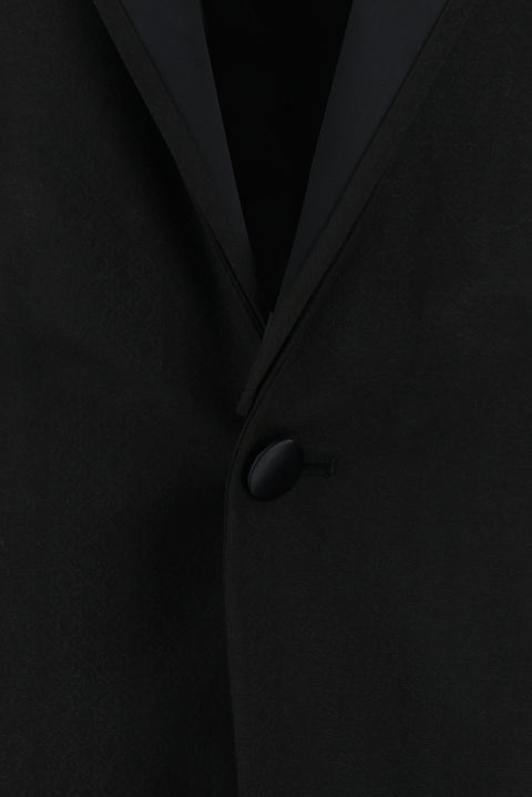 Siyah 7 Drop Slim Fit Dar Kesim Şal Yaka Smokin & Damatlık