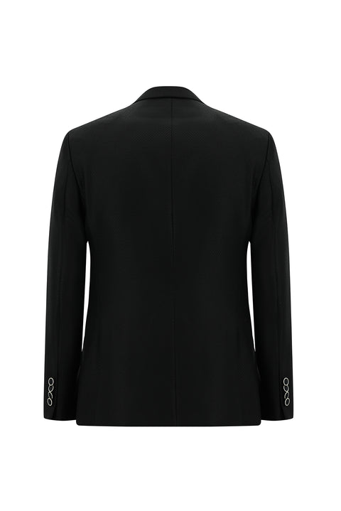 Black 7 Drop Slim Fit Narrow Cut Pointed Collar Vest Tuxedo & Groom Suit