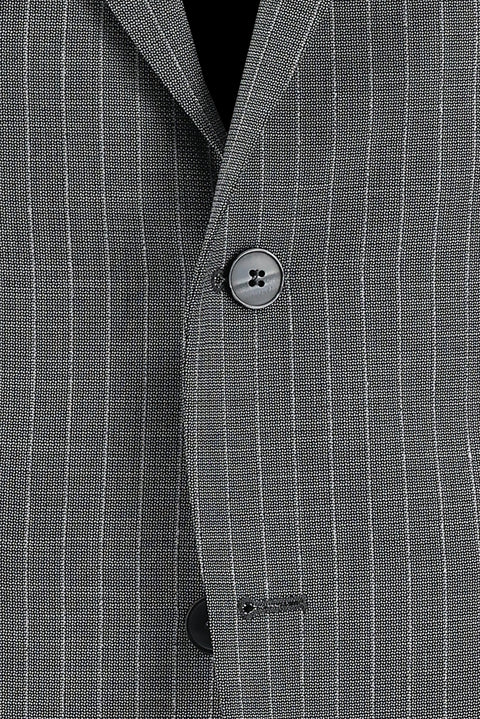 Light Anthracite 7 Drop Slim Fit Striped Suit