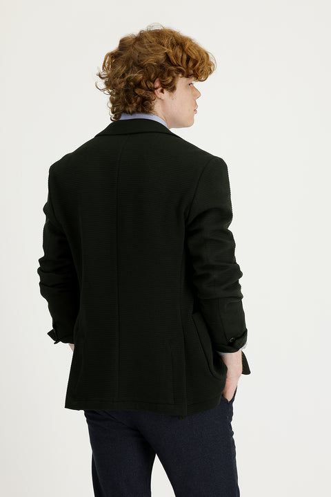 Medium Khaki 7 Drop Super Slim Fit Extra Narrow Cut Eyelet Sport Jacket