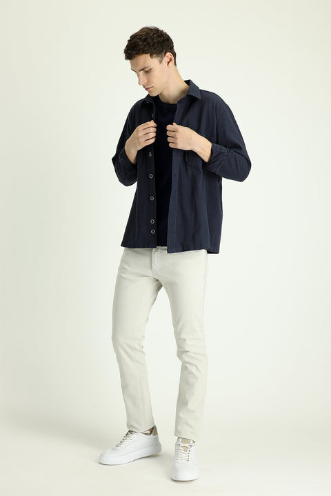 Stone Slim Fit Stretchy Canvas / Chino Trousers