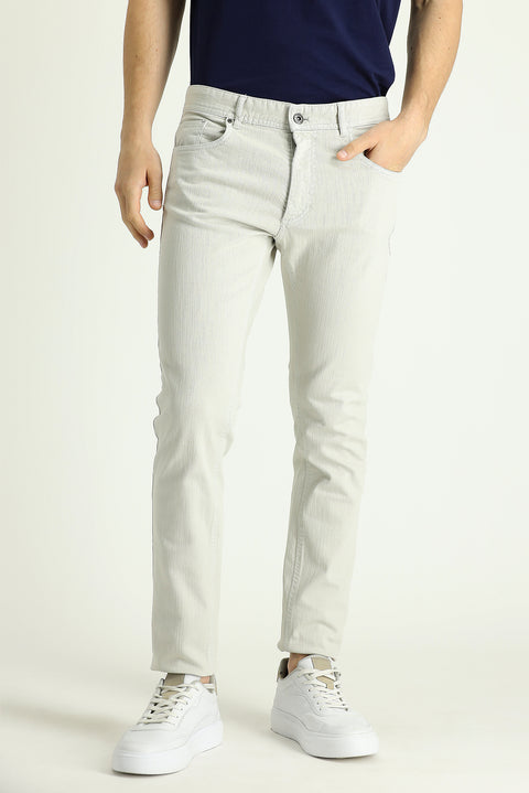 Stone Slim Fit Stretchy Canvas / Chino Trousers