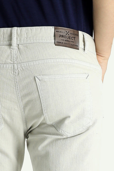 Stone Slim Fit Stretchy Canvas / Chino Trousers