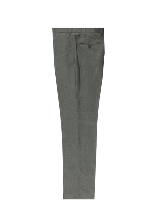 Orta Füme 4 Drop Relaxed Fit Rahat Kesim Klasik Kumaş Pantolon