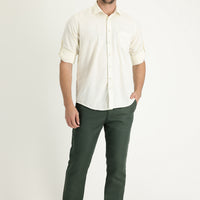Yağ Yeşili-Olive Regular Fit Standart Kesim Kanvas / Chino Keten Pantolon