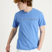 Aviator Blue Crew Neck Slim Fit Printed T-Shirt