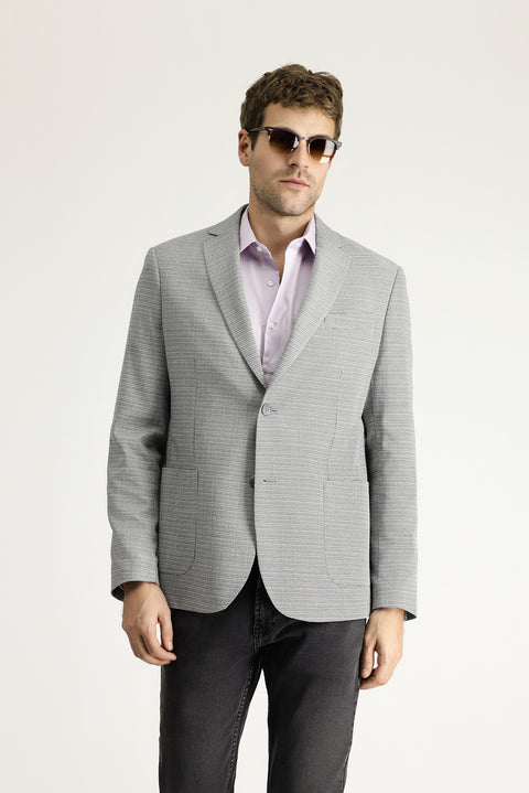 Light Grey 7 Drop Slim Fit Jacket