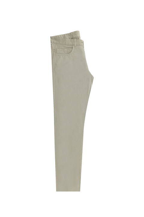 Light Mink Slim Fit Stretch Canvas / Chino Trousers