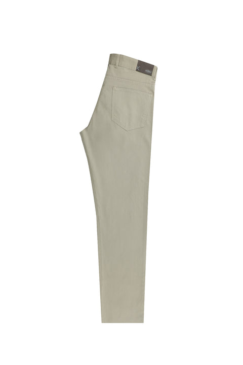 Light Mink Slim Fit Stretch Canvas / Chino Trousers