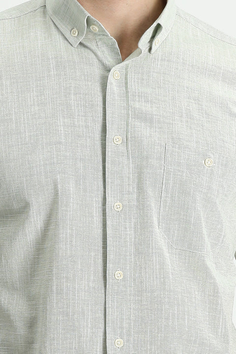 Dark Green Short Sleeve Regular Fit Cotton Sports Shirt