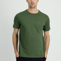 Medium Khaki Crew Neck Slim Fit Supreme T-Shirt