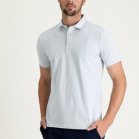 Açık Mavi Slim Fit Dar Kesim Pamuklu Süprem Polo Yaka Tişört