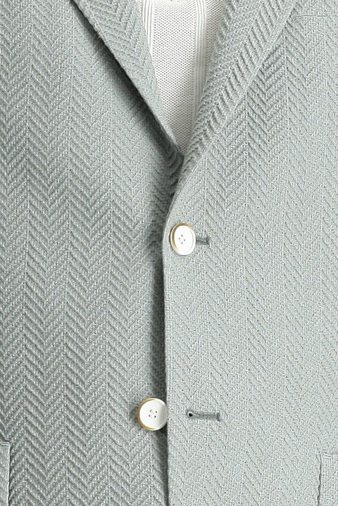 Aqua Green 7 Drop Slim Fit Patterned Sport Jacket