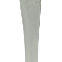 Light Green 7 Drop Slim Fit Narrow Cut Patterned Elastic Waist Drawstring Lycra Classic Fabric Trousers