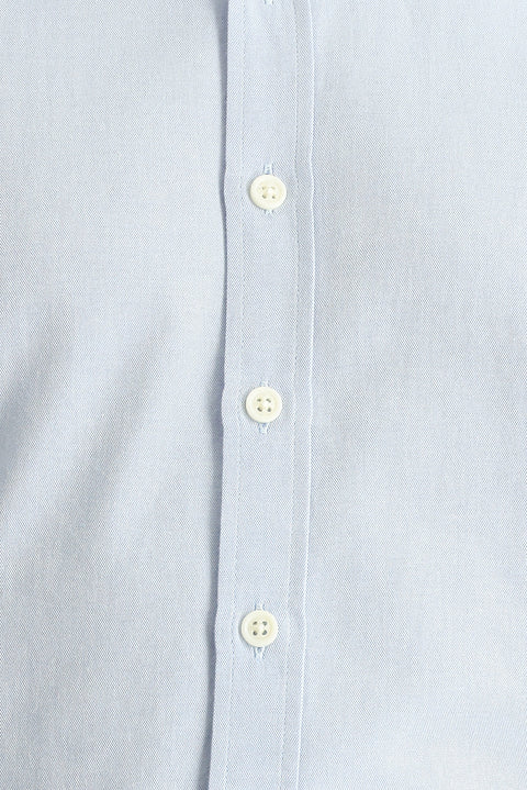Light Blue Long Sleeve Regular Fit Oxford Cotton Shirt