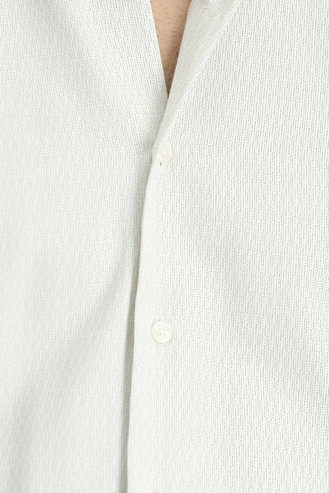 Light Mink Long Sleeve Slim Fit Narrow Cut Patterned Cotton Easy-Iron Button-Down Collar Shirt
