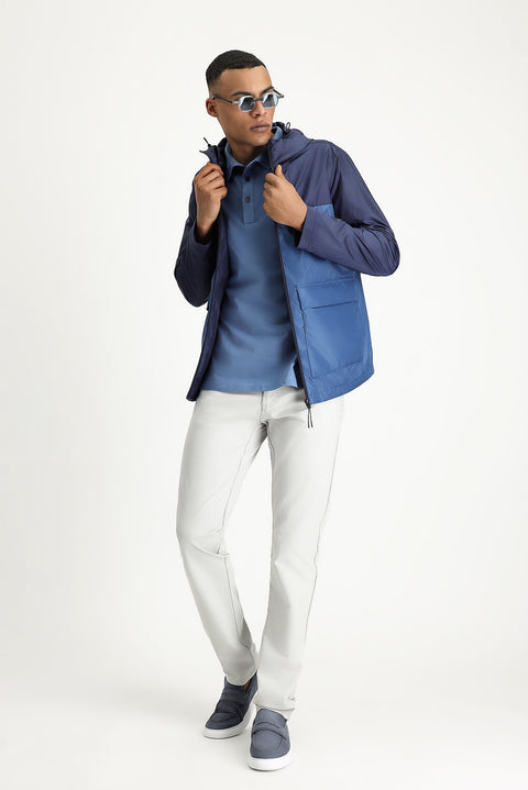 Medium Navy Seasonal Hooded Sport Jacket
