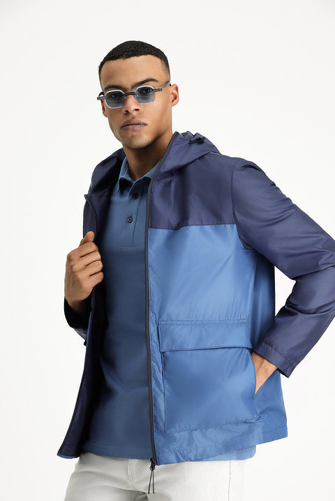 Medium Navy Seasonal Hooded Sport Jacket