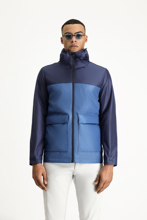 Medium Navy Seasonal Hooded Sport Jacket