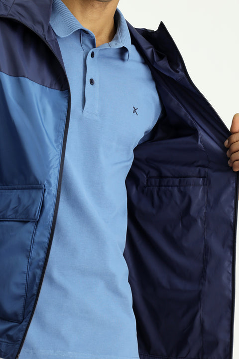 Medium Navy Seasonal Hooded Sport Jacket