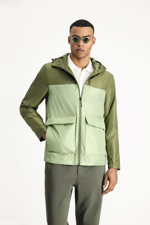 Medium Khaki Seasonal Hooded Sport Jacket