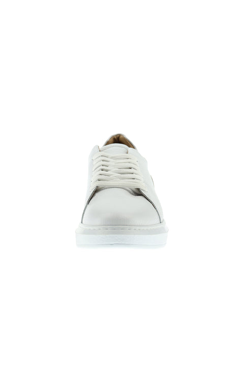 White 4 Seasons Leather Sneaker Shoes