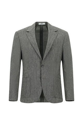 Koyu Antrasit 7 Drop Slim Fit Dar Kesim Keten Karışımlı Beli Lastikli İpli Takım Elbise