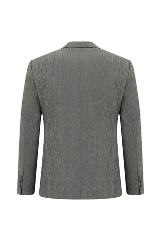 Koyu Antrasit 7 Drop Slim Fit Dar Kesim Keten Karışımlı Beli Lastikli İpli Takım Elbise