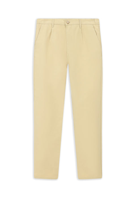 Orta Bej Regular Fit Standart Kesim Pamuklu Kanvas / Chino Pantolon