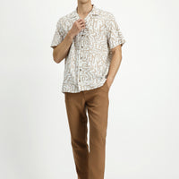 Taba Slim Fit Dar Kesim Beli Lastikli Lyocell Kanvas / Chino Pantolon