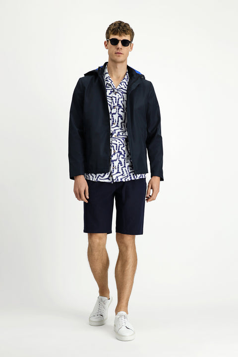 Medium Navy Hooded Sport Seasonal Jacket