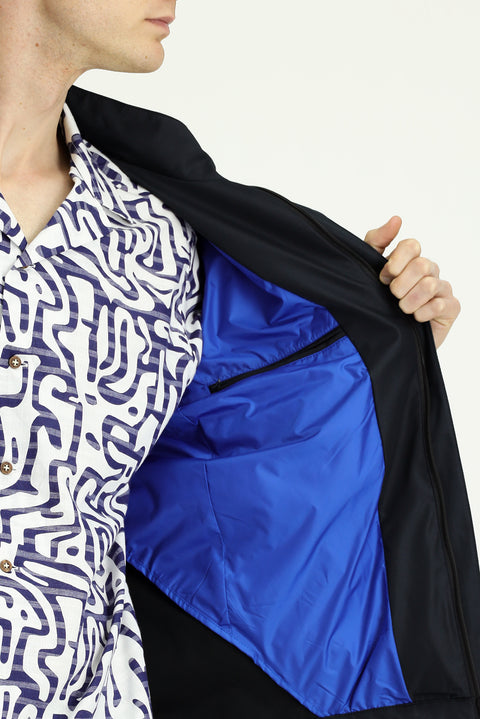 Medium Navy Hooded Sport Seasonal Jacket