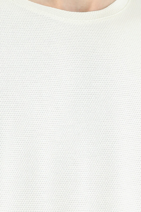 Stone Crew Neck Oversize Patterned Modal Blend T-Shirt