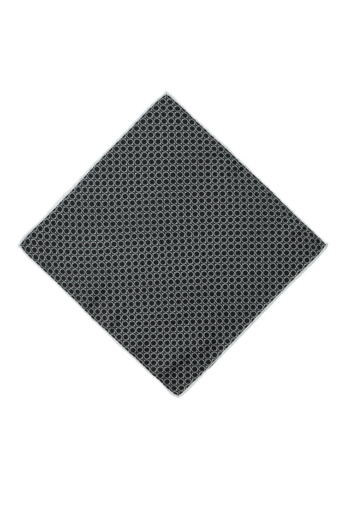 Black Patterned Handkerchief