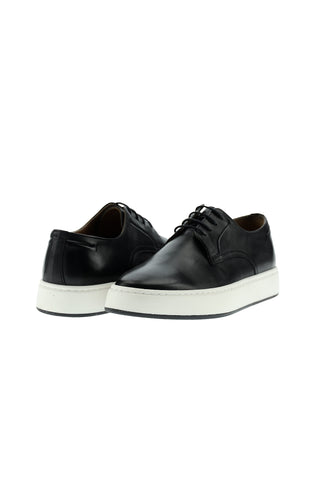 Siyah Techno-Line Sneaker Deri Ayakkabı