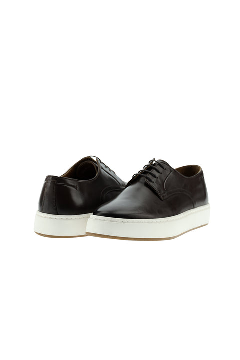 Medium Brown Techno-Line Leather Sneaker Shoes