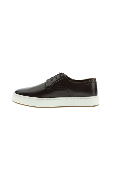 Medium Brown Techno-Line Leather Sneaker Shoes