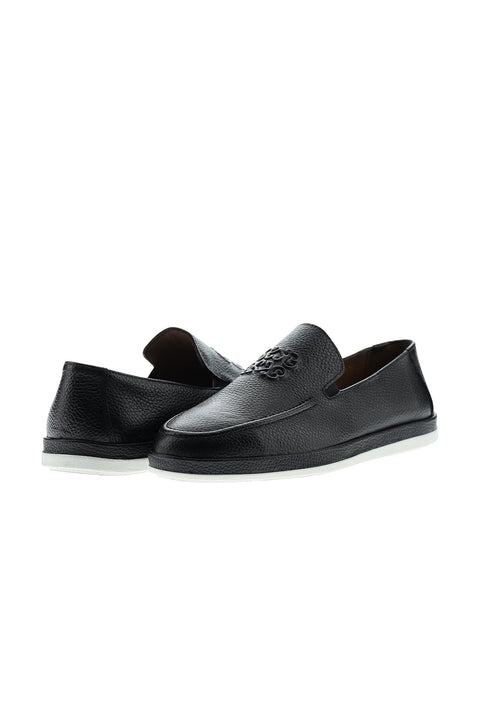 Black Casual Leather Loafer Shoes