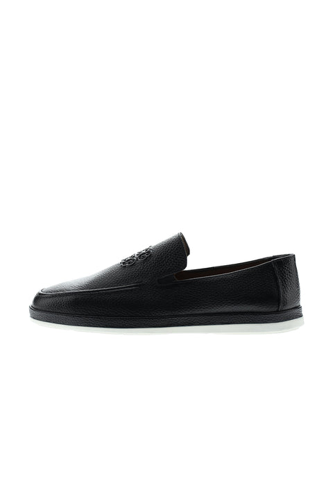 Black Casual Leather Loafer Shoes