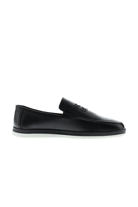 Black Casual Leather Loafer Shoes