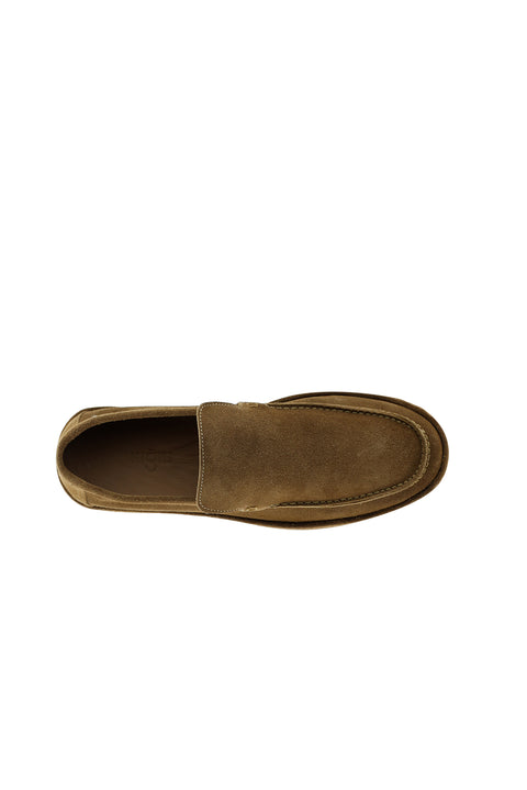 Tan Suede Casual Loafer Leather Shoes