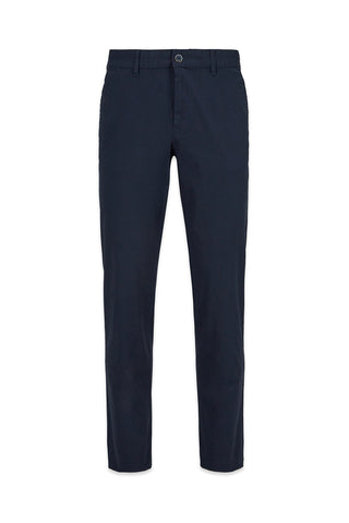 Koyu Lacivert Regular Fit Standart Kesim Likralı Esnek Yan Cepli Likralı Kanvas / Chino Pantolon