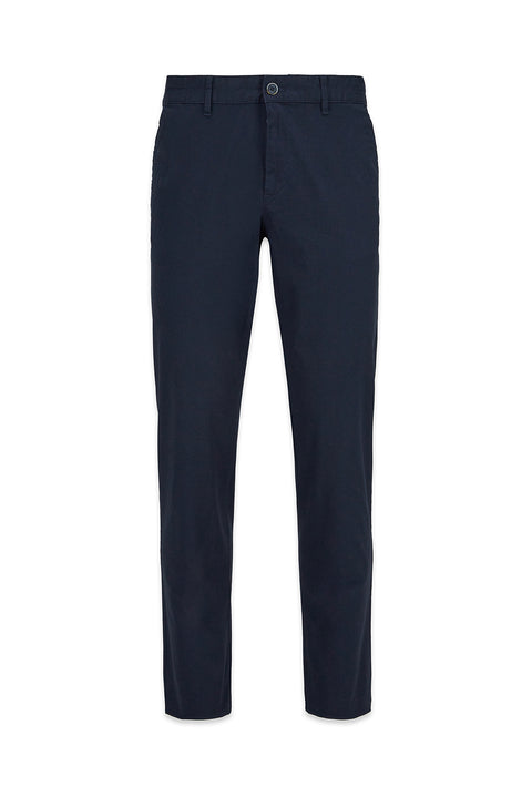 Dark Navy Regular Fit Standard Cut Lycra Stretch Side Pocket Lycra Canvas / Chino Trousers