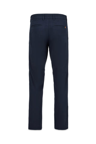 Koyu Lacivert Regular Fit Standart Kesim Likralı Esnek Yan Cepli Likralı Kanvas / Chino Pantolon