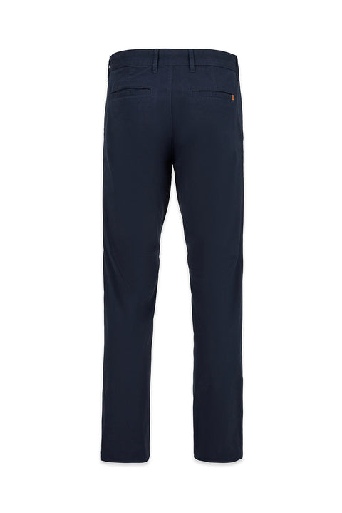 Dark Navy Regular Fit Standard Cut Lycra Stretch Side Pocket Lycra Canvas / Chino Trousers